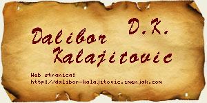 Dalibor Kalajitović vizit kartica